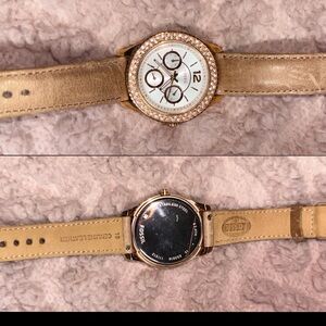 Fossil Rose Gold and Tan Watch